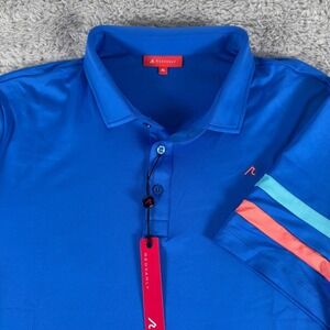NWT Redvanly Heyward Polo Marine Blue Mens XL Short Sleeve Golf Shirt